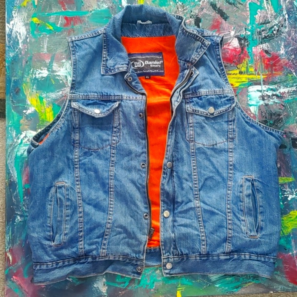 Daniel Smart mens heavy denim vest